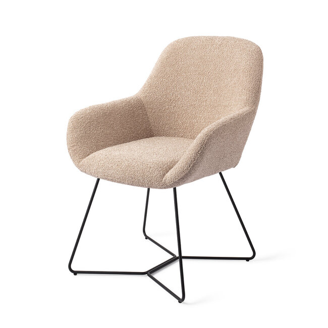 Jesper Home Kushi Flax Relax Eetkamerstoel - Beehive Black