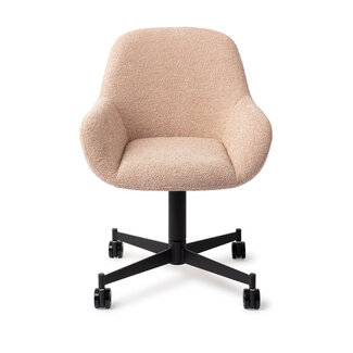 Jesper Home Kushi Flax Relax Eetkamerstoel - Caster Black