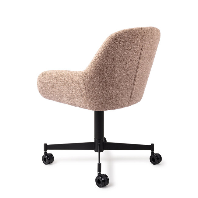 Jesper Home Kushi Flax Relax Eetkamerstoel - Caster Black