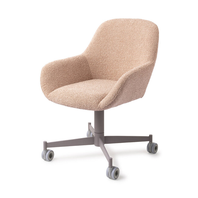 Jesper Home Kushi Flax Relax Eetkamerstoel - Caster Grey