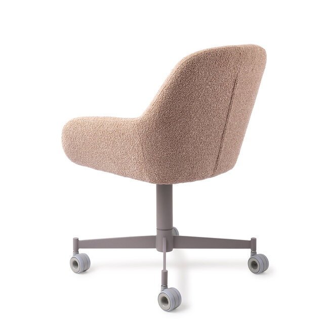 Jesper Home Kushi Flax Relax Eetkamerstoel - Caster Grey