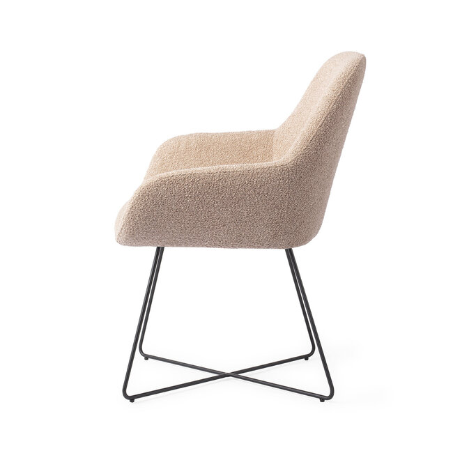 Jesper Home Kushi Flax Relax Eetkamerstoel - Cross Black