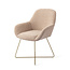Jesper Home Kushi Flax Relax Eetkamerstoel - Cross Gold