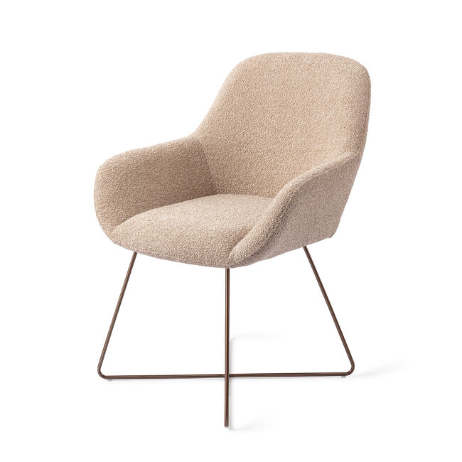Jesper Home Kushi Flax Relax Eetkamerstoel - Cross Rose