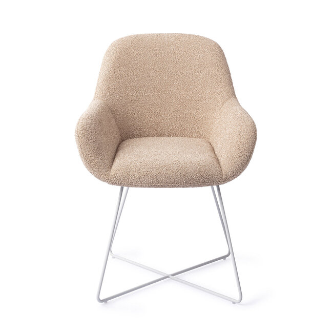 Jesper Home Kushi Flax Relax Eetkamerstoel - Cross White