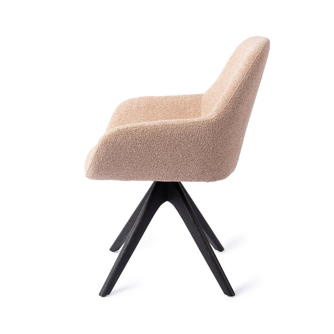 Jesper Home Kushi Flax Relax Eetkamerstoel - Revolve Oak Black