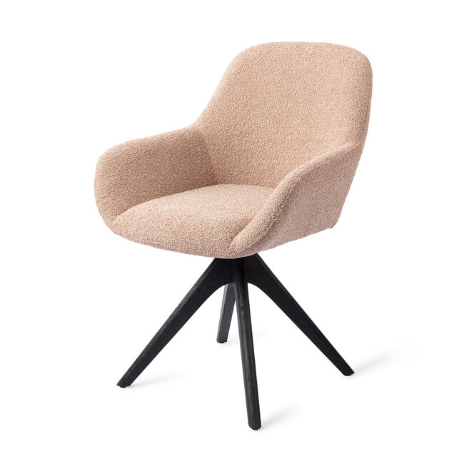 Jesper Home Kushi Flax Relax Eetkamerstoel - Revolve Oak Black