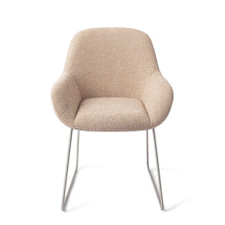 Jesper Home Kushi Flax Relax Eetkamerstoel - Slide Steel