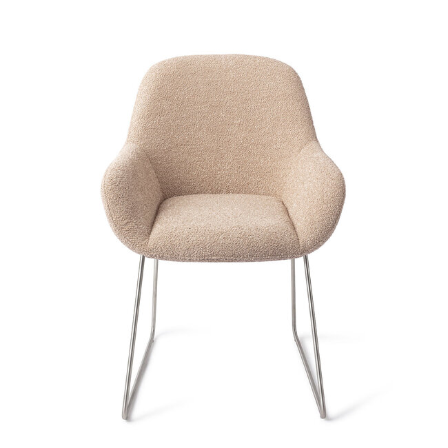 Jesper Home Kushi Flax Relax Eetkamerstoel - Slide Steel