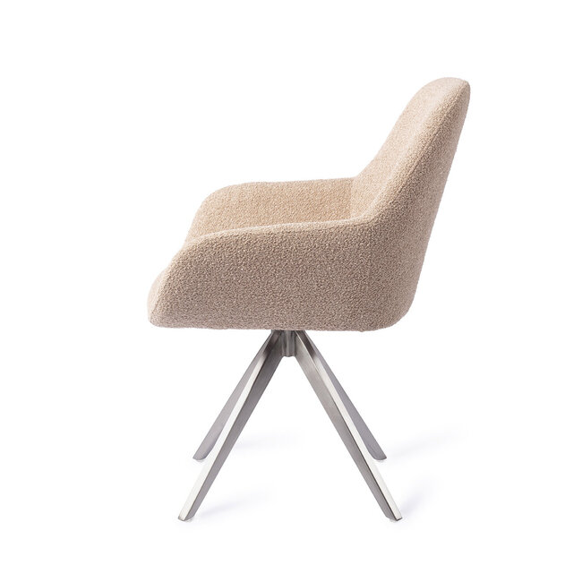 Jesper Home Kushi Flax Relax Eetkamerstoel - Turn Steel