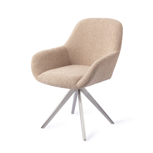 Jesper Home Kushi Flax Relax Eetkamerstoel - Turn Steel