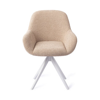 Jesper Home Kushi Flax Relax Eetkamerstoel - Turn White