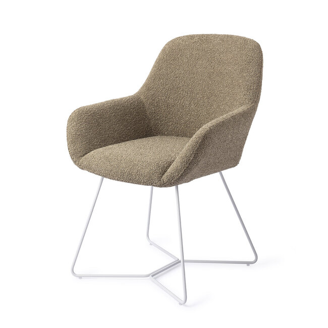 Jesper Home Kushi Moss Meadow Eetkamerstoel - Beehive White