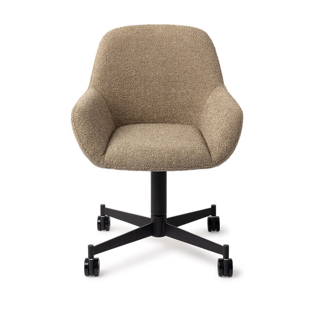 Jesper Home Kushi Moss Meadow Eetkamerstoel - Caster Black