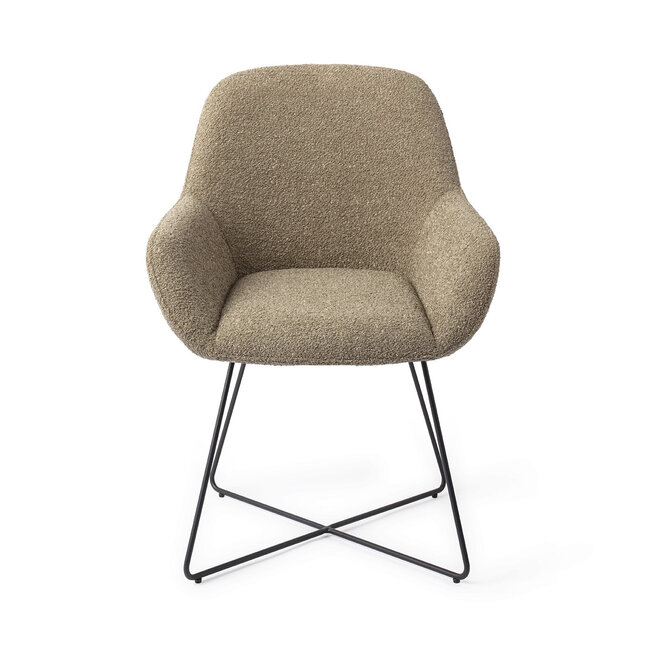 Jesper Home Kushi Moss Meadow Eetkamerstoel - Cross Black