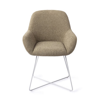 Jesper Home Kushi Moss Meadow Eetkamerstoel - Cross White