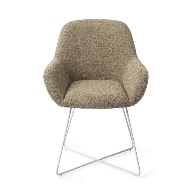 Jesper Home Kushi Moss Meadow Eetkamerstoel - Cross White