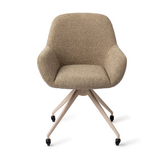 Jesper Home Kushi Moss Meadow Eetkamerstoel - Glide Beige