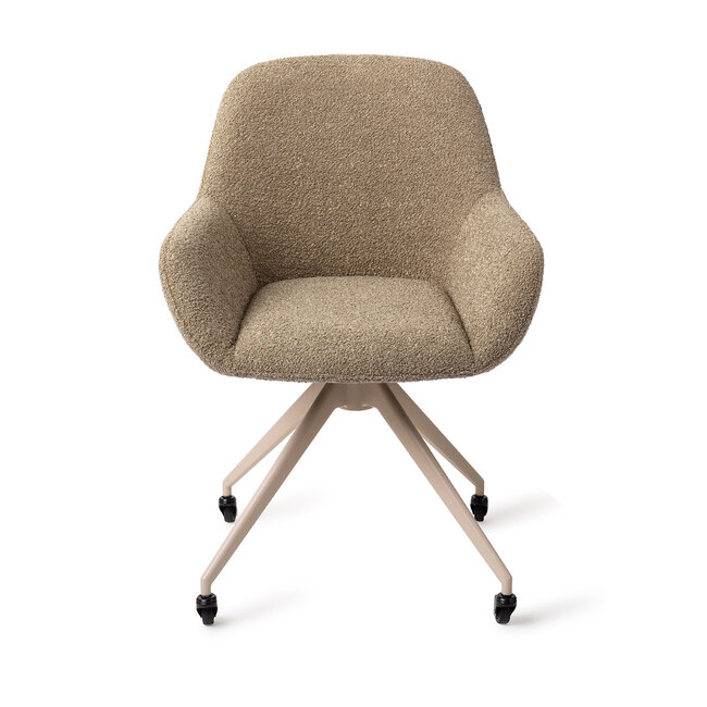 Jesper Home Kushi Moss Meadow Eetkamerstoel - Glide Beige