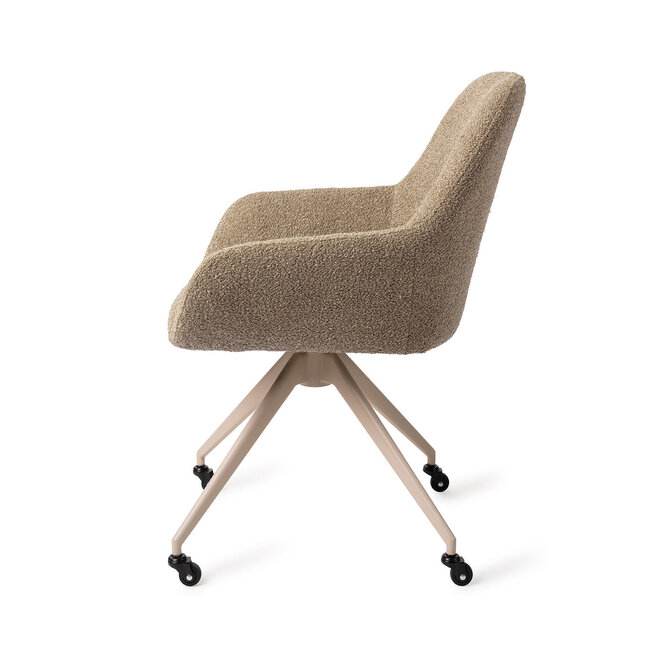 Jesper Home Kushi Moss Meadow Eetkamerstoel - Glide Beige