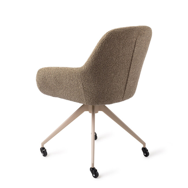 Jesper Home Kushi Moss Meadow Eetkamerstoel - Glide Beige