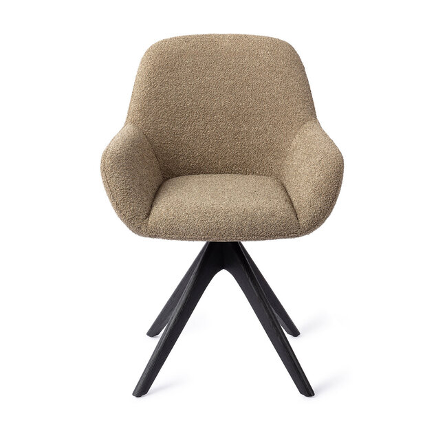 Jesper Home Kushi Moss Meadow Eetkamerstoel - Revolve Oak Black