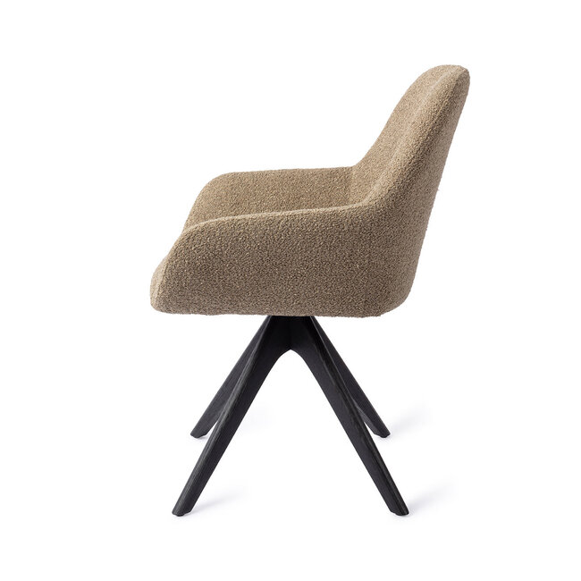 Jesper Home Kushi Moss Meadow Eetkamerstoel - Revolve Oak Black