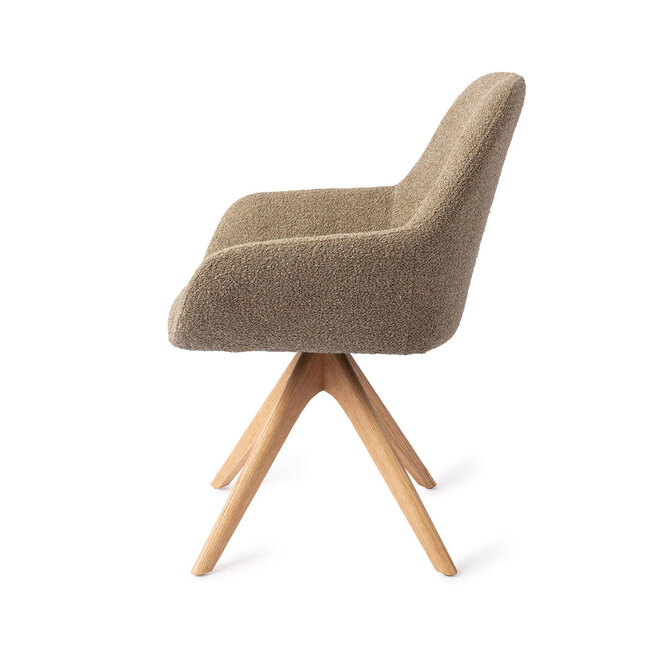 Jesper Home Kushi Moss Meadow Eetkamerstoel - Revolve Oak Natural