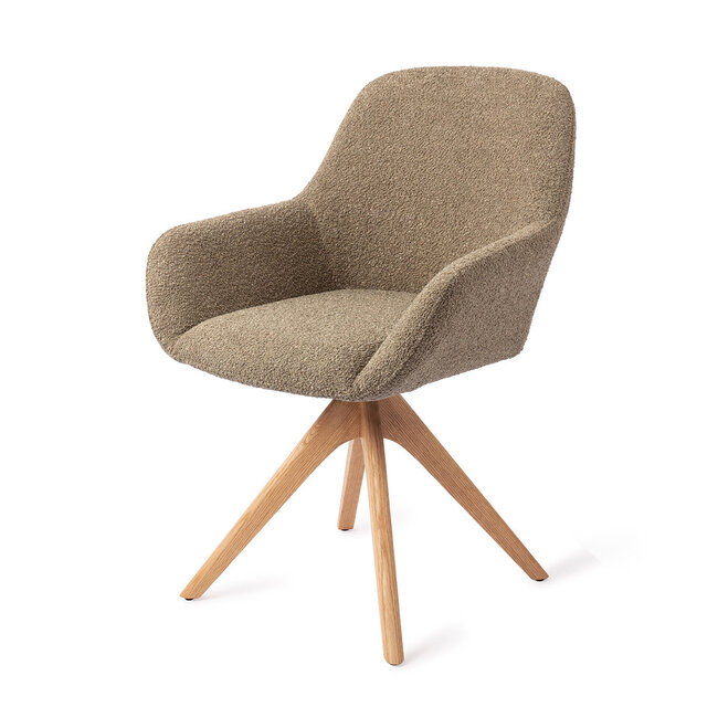 Jesper Home Kushi Moss Meadow Eetkamerstoel - Revolve Oak Natural