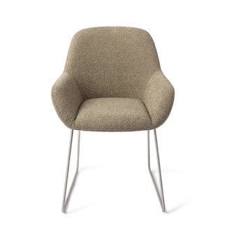 Jesper Home Kushi Moss Meadow Eetkamerstoel - Slide Steel