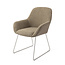 Jesper Home Kushi Moss Meadow Eetkamerstoel - Slide Steel