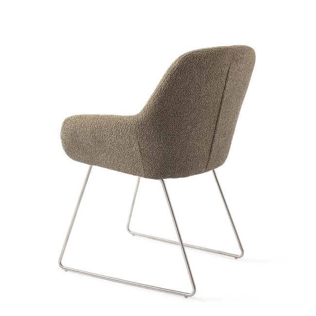 Jesper Home Kushi Moss Meadow Eetkamerstoel - Slide Steel
