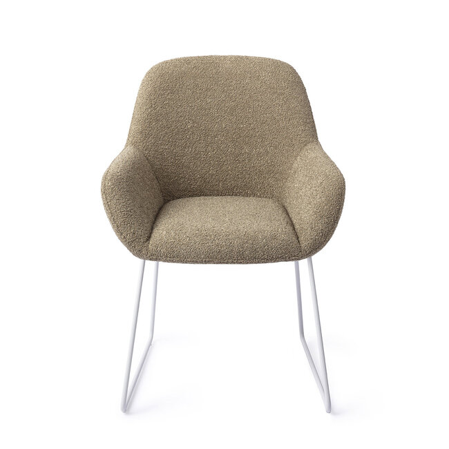 Jesper Home Kushi Moss Meadow Eetkamerstoel - Slide White