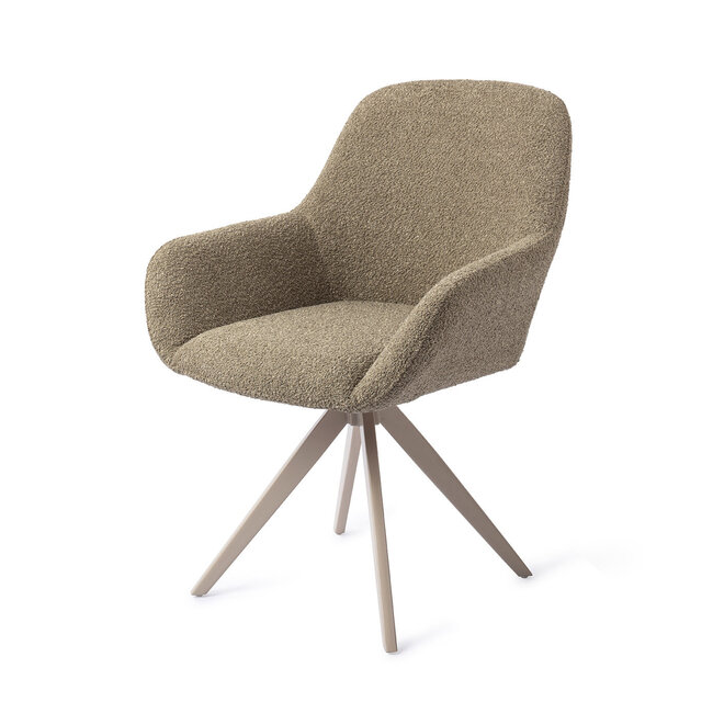 Jesper Home Kushi Moss Meadow Eetkamerstoel - Turn Beige