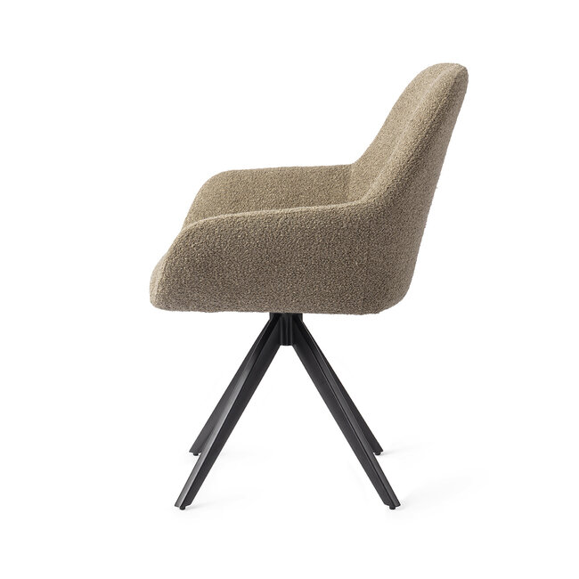 Jesper Home Kushi Moss Meadow Eetkamerstoel - Turn Black
