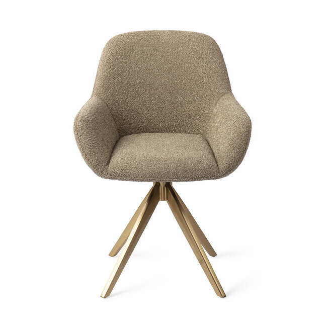 Jesper Home Kushi Moss Meadow Eetkamerstoel - Turn Gold