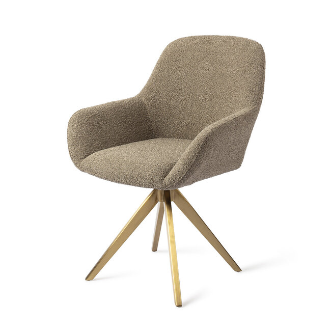 Jesper Home Kushi Moss Meadow Eetkamerstoel - Turn Gold