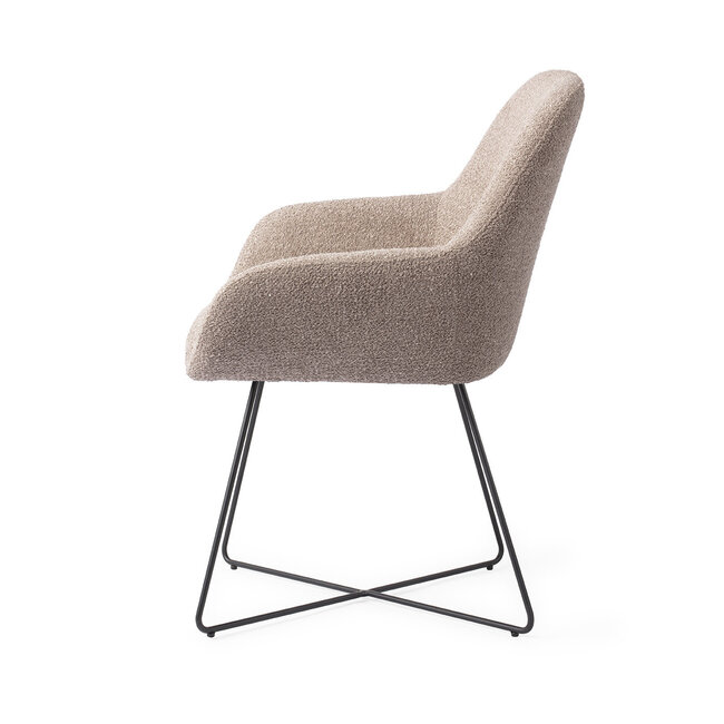 Jesper Home Kushi Stone Haze Eetkamerstoel - Cross Black