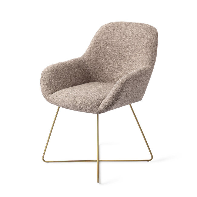 Jesper Home Kushi Stone Haze Eetkamerstoel - Cross Gold