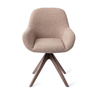 Jesper Home Kushi Stone Haze Eetkamerstoel - Revolve Oak Walnut