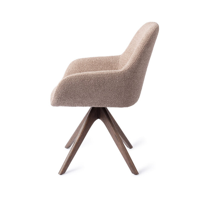 Jesper Home Kushi Stone Haze Eetkamerstoel - Revolve Oak Walnut