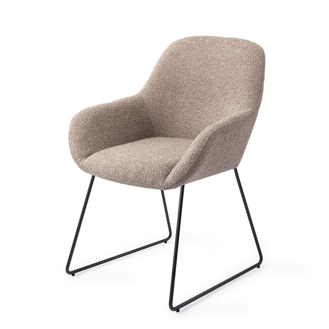 Jesper Home Kushi Stone Haze Eetkamerstoel - Slide Black