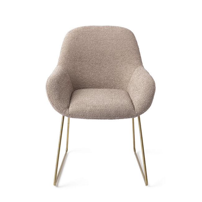 Jesper Home Kushi Stone Haze Eetkamerstoel - Slide Gold