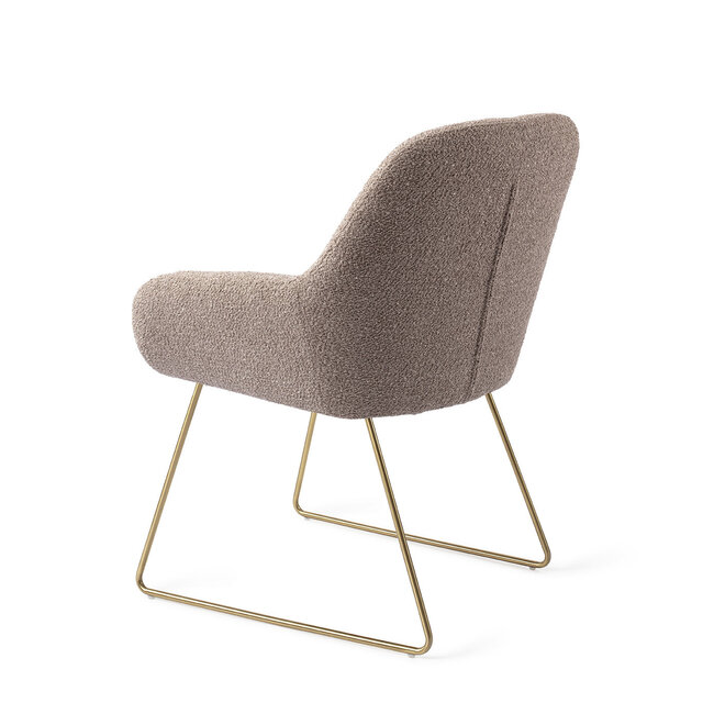 Jesper Home Kushi Stone Haze Eetkamerstoel - Slide Gold