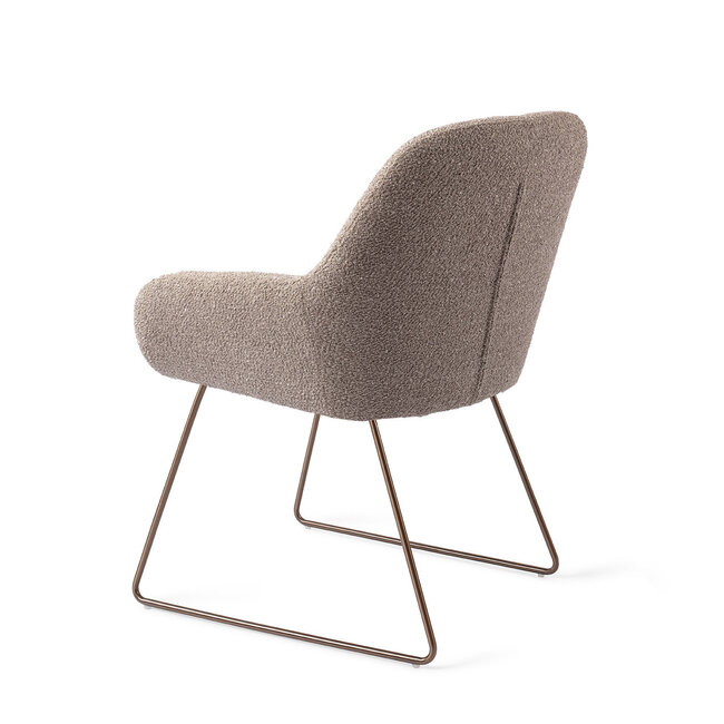 Jesper Home Kushi Stone Haze Eetkamerstoel - Slide Rose Gold