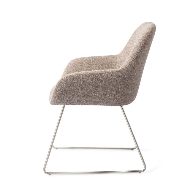 Jesper Home Kushi Stone Haze Eetkamerstoel - Slide Steel