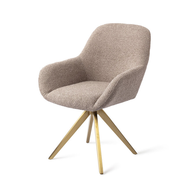 Jesper Home Kushi Stone Haze Eetkamerstoel - Turn Gold