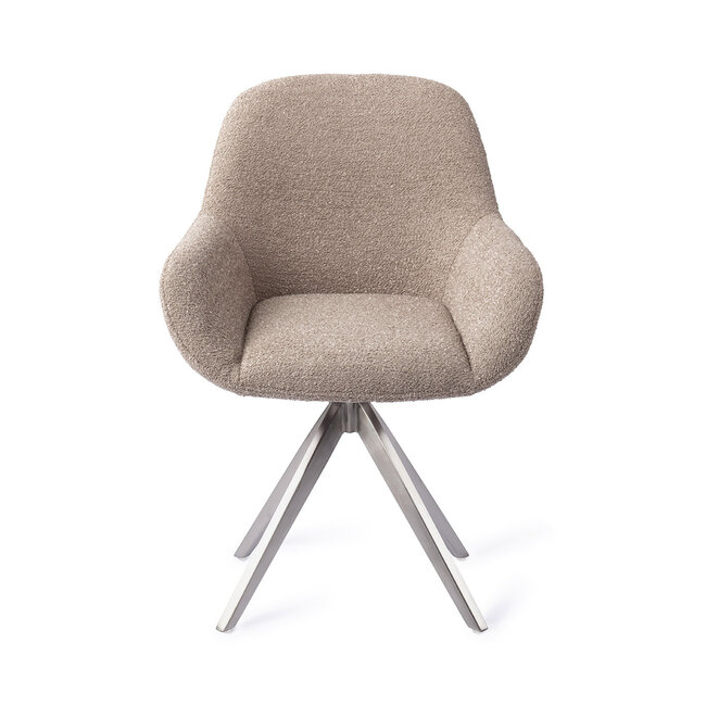 Jesper Home Kushi Stone Haze Eetkamerstoel - Turn Steel
