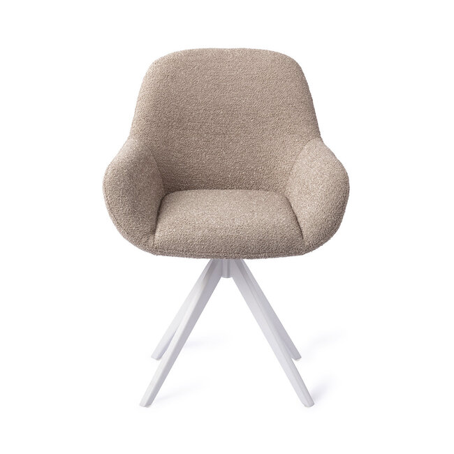 Jesper Home Kushi Stone Haze Eetkamerstoel - Turn White