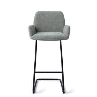 Jesper Home Misaki Breezy Blue Barkruk (H) - Bar Arch Black